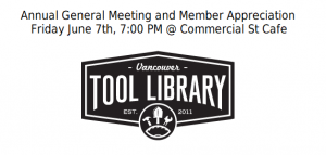 VTL AGM Friday June 7th, 2019 @ Commercial St Cafe
