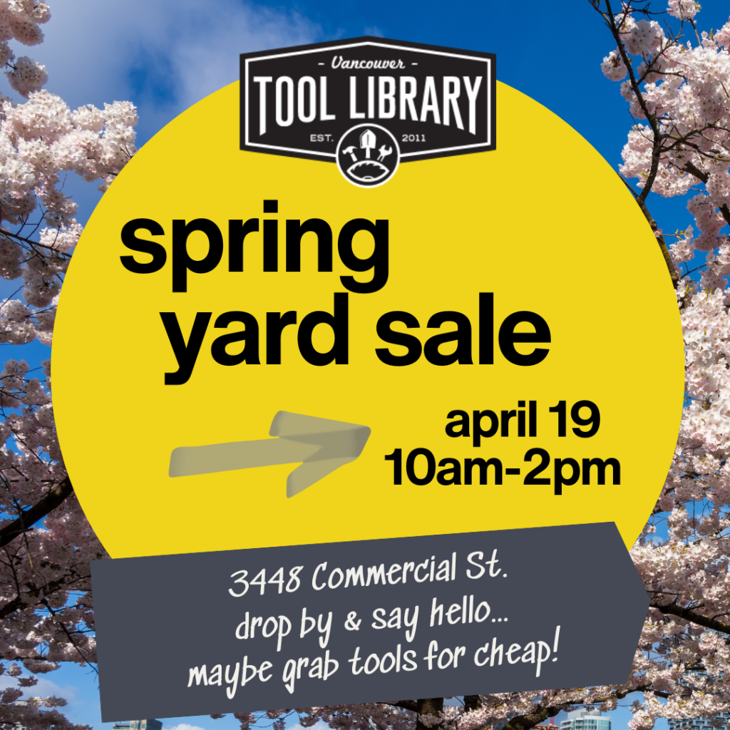 Spring yard sale on April 19