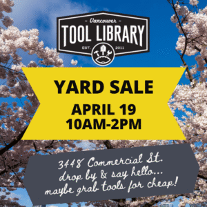 Spring yard sale on April 19