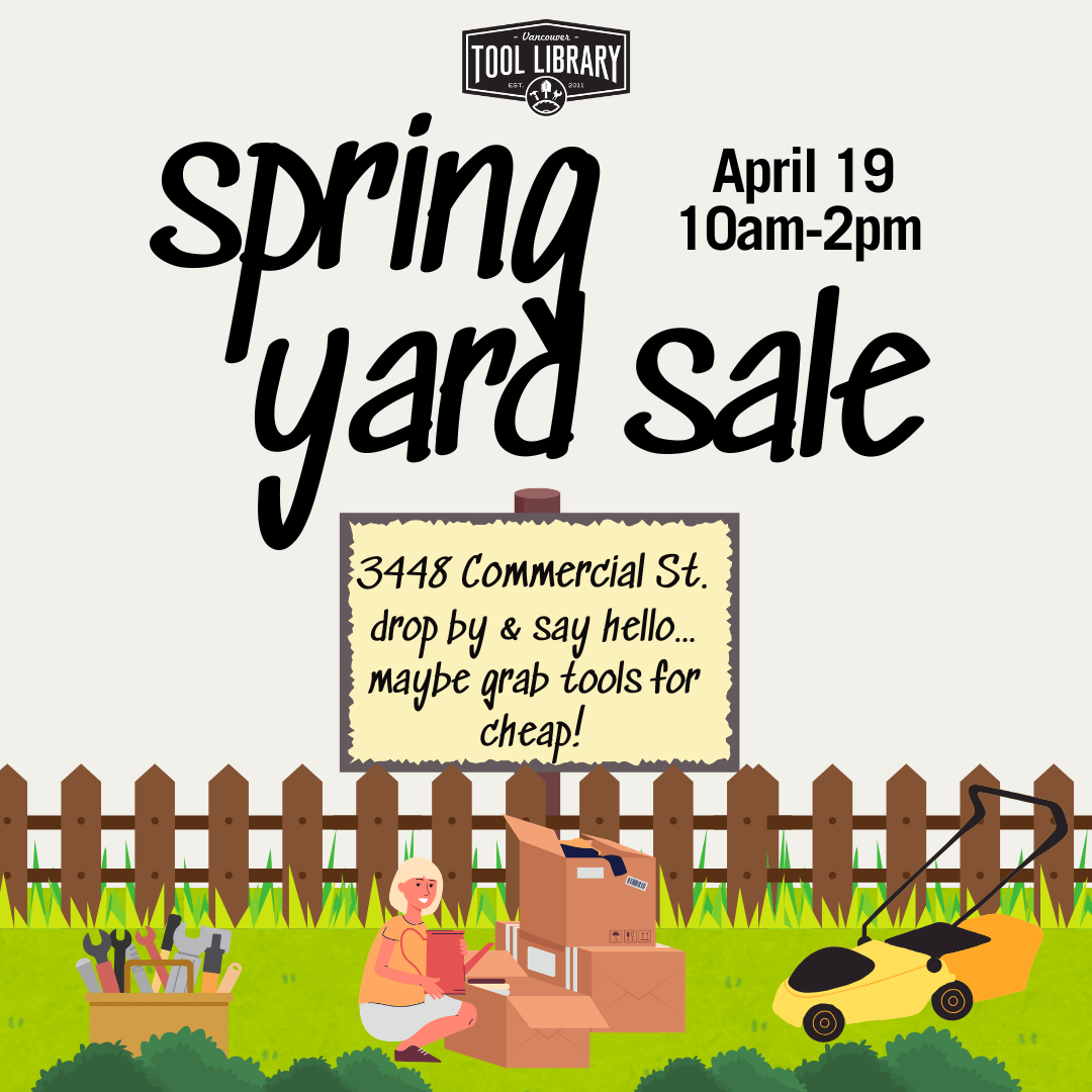 Spring yard sale on April 19