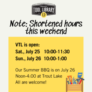 Updated hours July 25-26